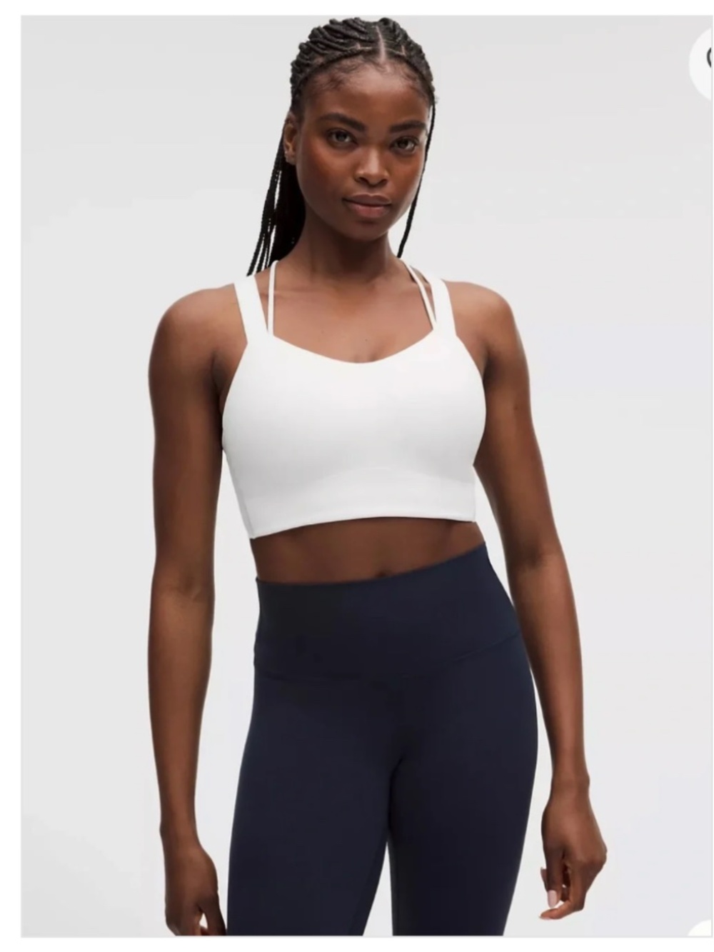 Lululemon Like a Cloud Longline Bra *Light Support, D/DD Cup - White